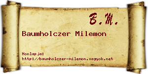 Baumholczer Milemon névjegykártya